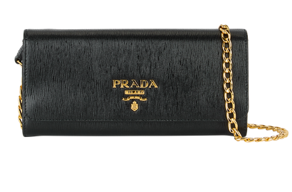 Prada Wallet on Chain, front view